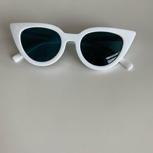 White cat eye sunglasses